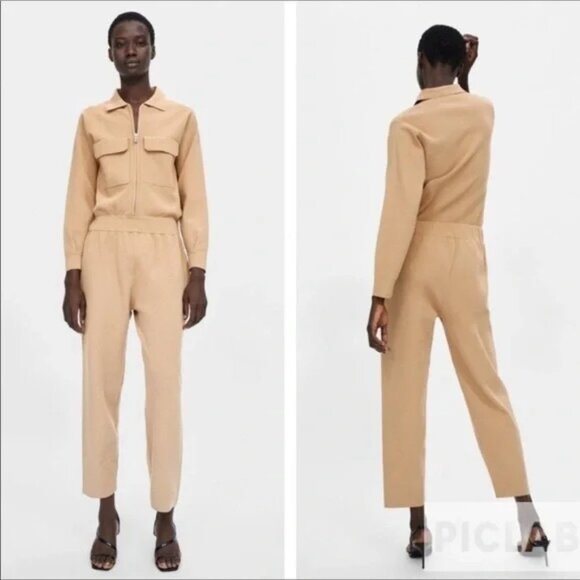 Knit Boiler-Style Jumpsuit - Picture 1 of 3